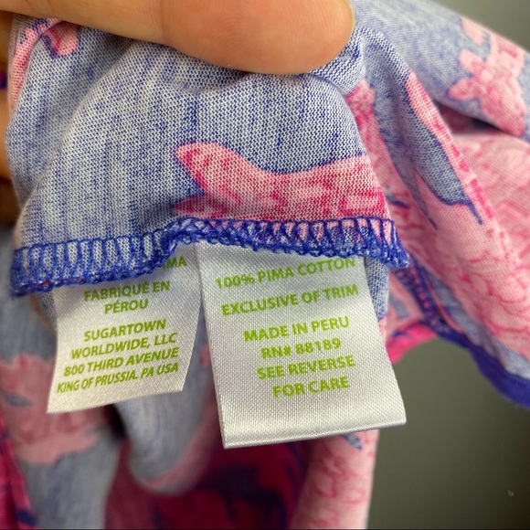 Lilly Pulitzer Iris Blue Windsor Dress Neck in Neck Giraffe XS - Picture 7 of 10